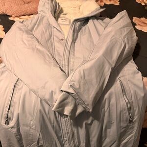 Hollister light grey parka